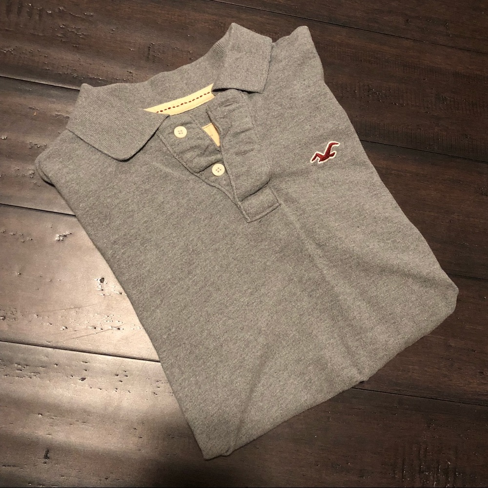 Men’s Gray Hollister Polo Shirt